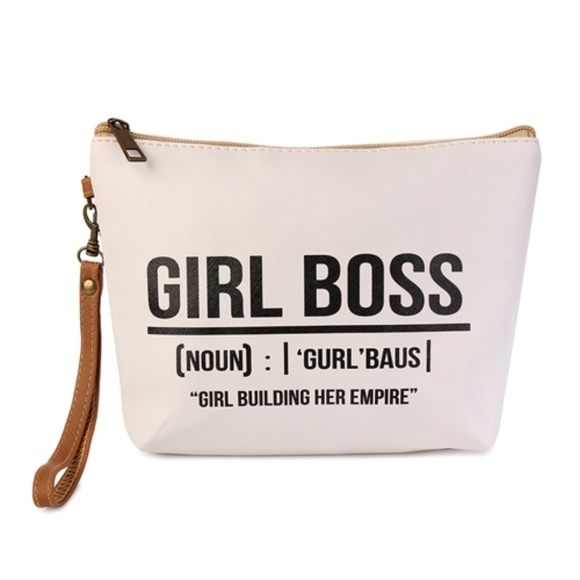 Handbags - Makeup Travel Bag Girl Boss Wristlet